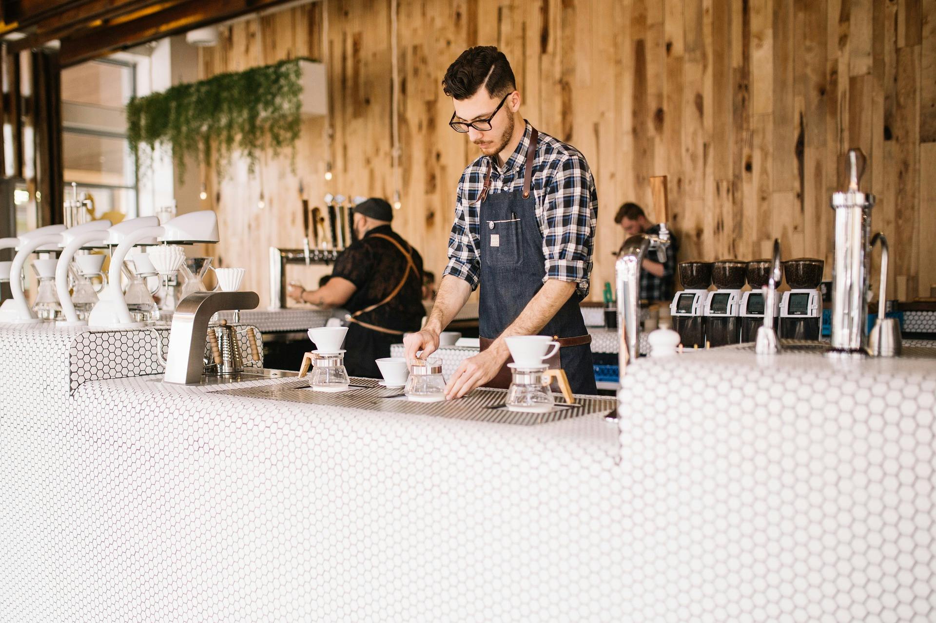 Engaged restaurant employees