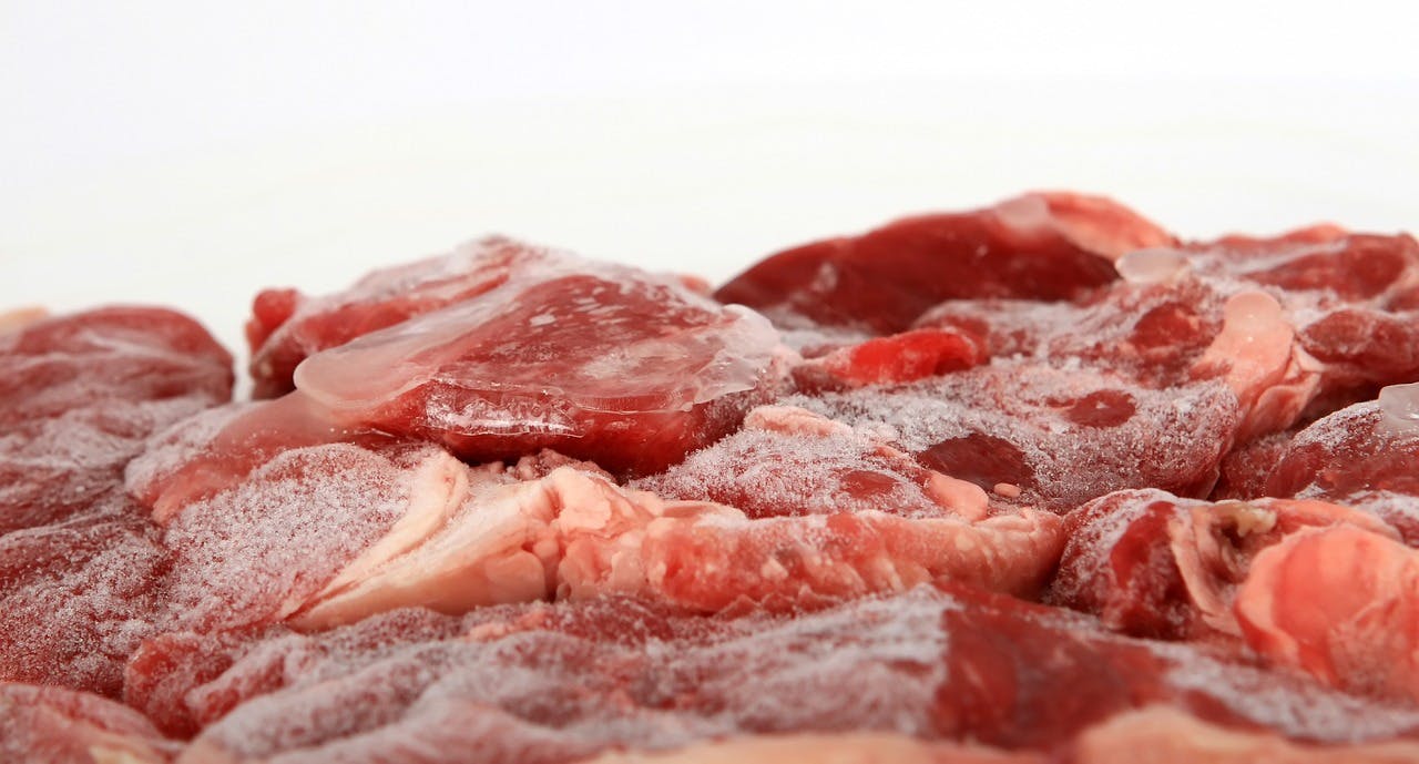 thawing frozen meat